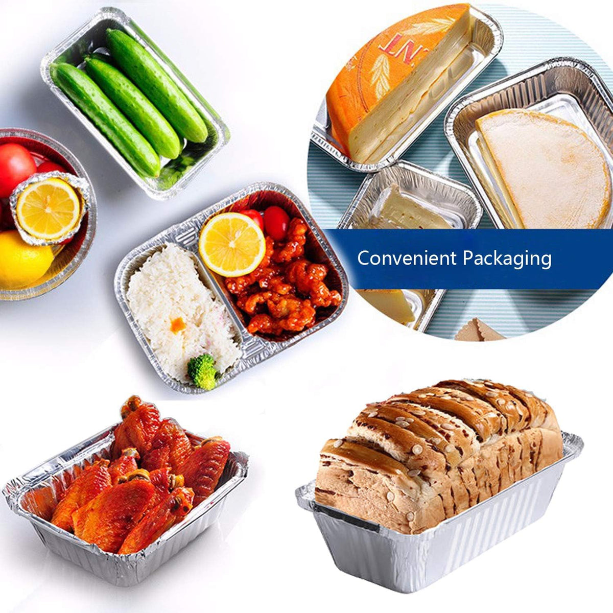 Waytiffer Loaf Pans [25 Pack] 2Lb Heavy Duty Disposable Aluminum Foil Premium Bread Tins Standard Size - 8.5" X 4.5" X 2.5" Perfect for Homemade Cakes & Breads