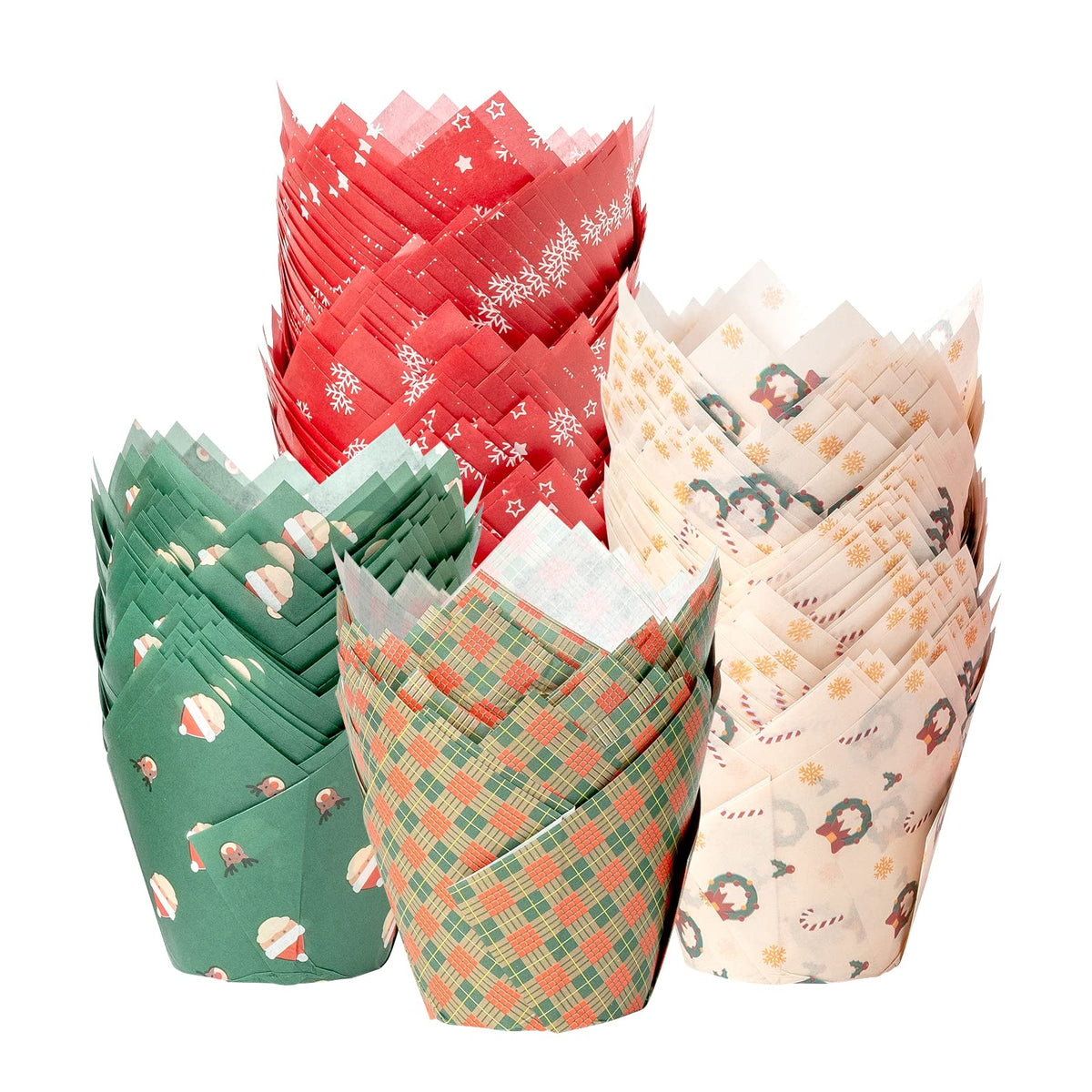 Katbite Tulip Cupcake Liners 200PCS, Muffin Baking Cups Holders