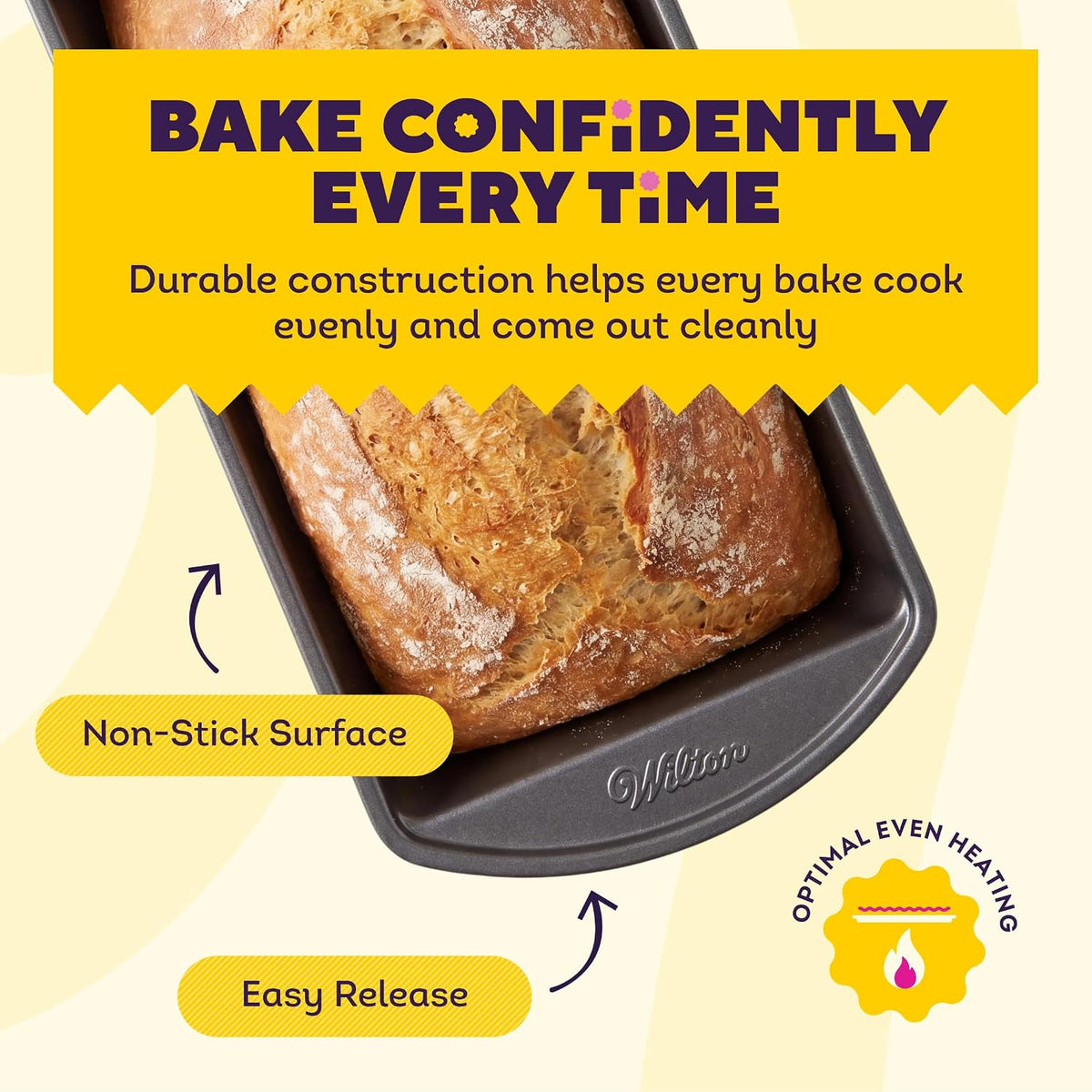 Wilton Gold Non-Stick Loaf Pan, Made Without PFAS, 9 x 5 in.