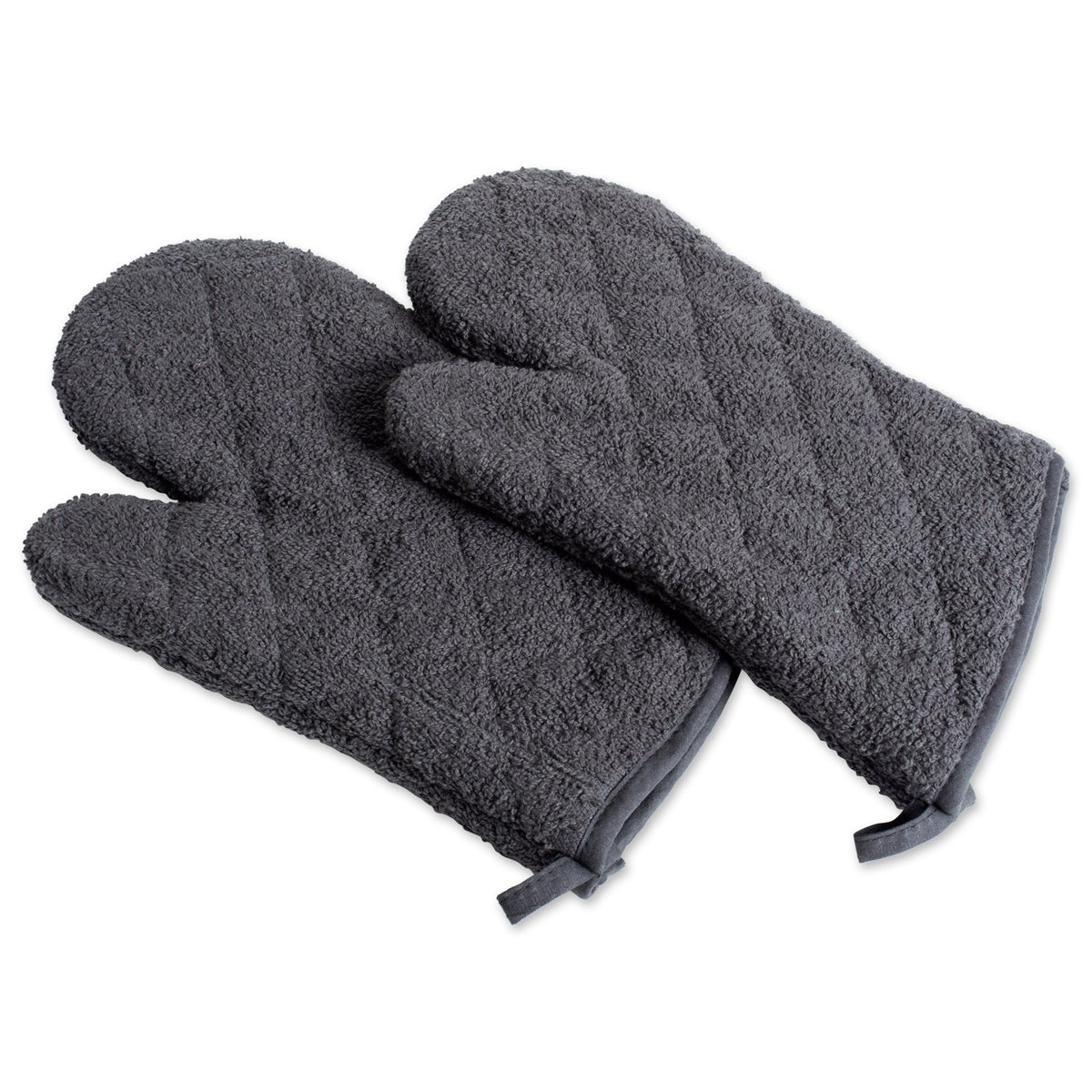 DII Basic Terry Collection 100% Cotton Quilted, Oven Mitt, Nautical Blue, 2 Piece