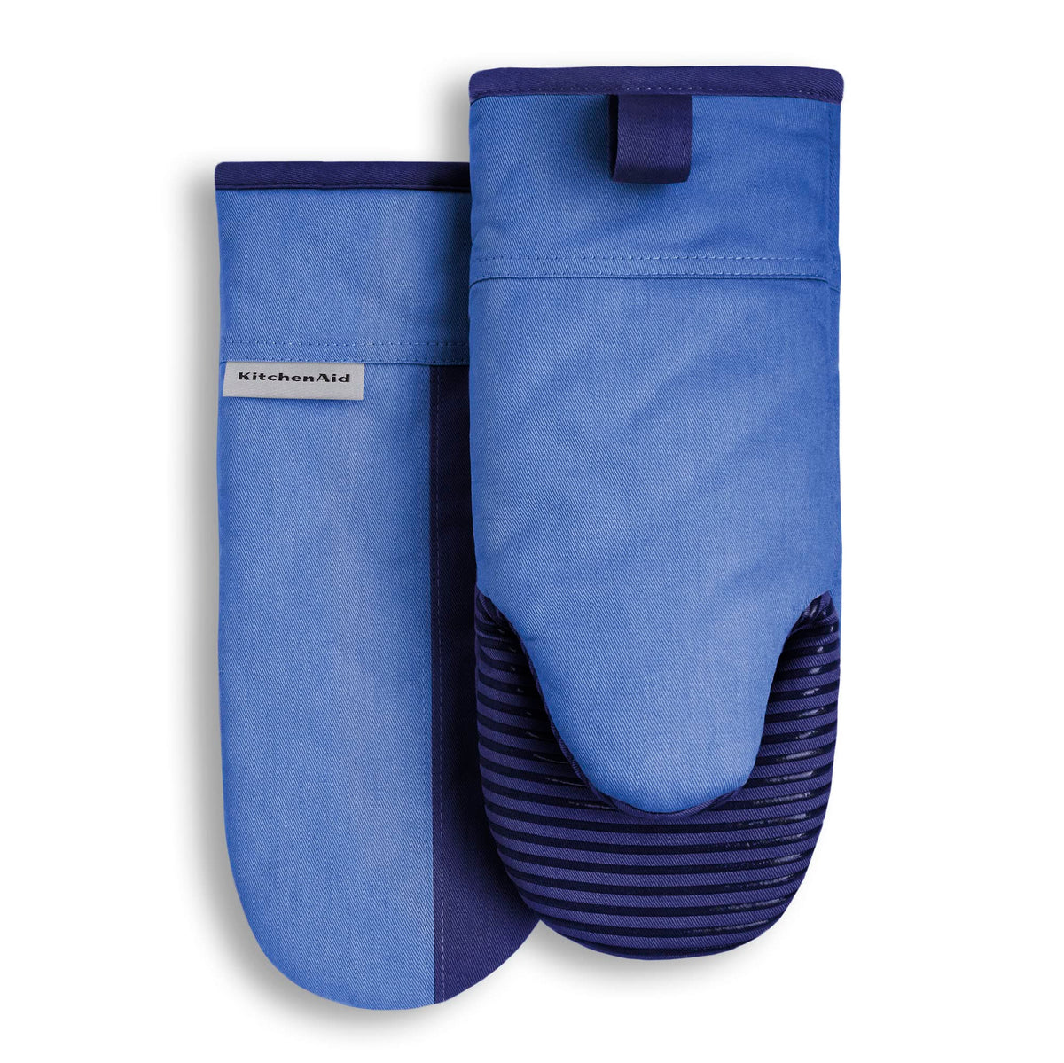 KitchenAid Beacon Two-Tone Non-Slip Oven Mitt Set, Milkshake Tan/Beige, 5.75"x13", 2 Piece