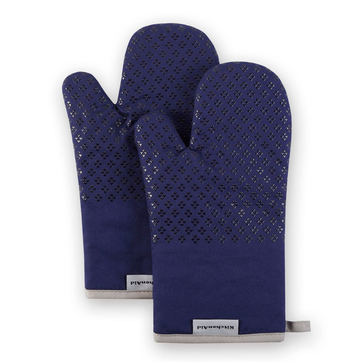 KitchenAid Asteroid Oven Mitt Set, 7"x12.5", Dark Green, 2 Piece