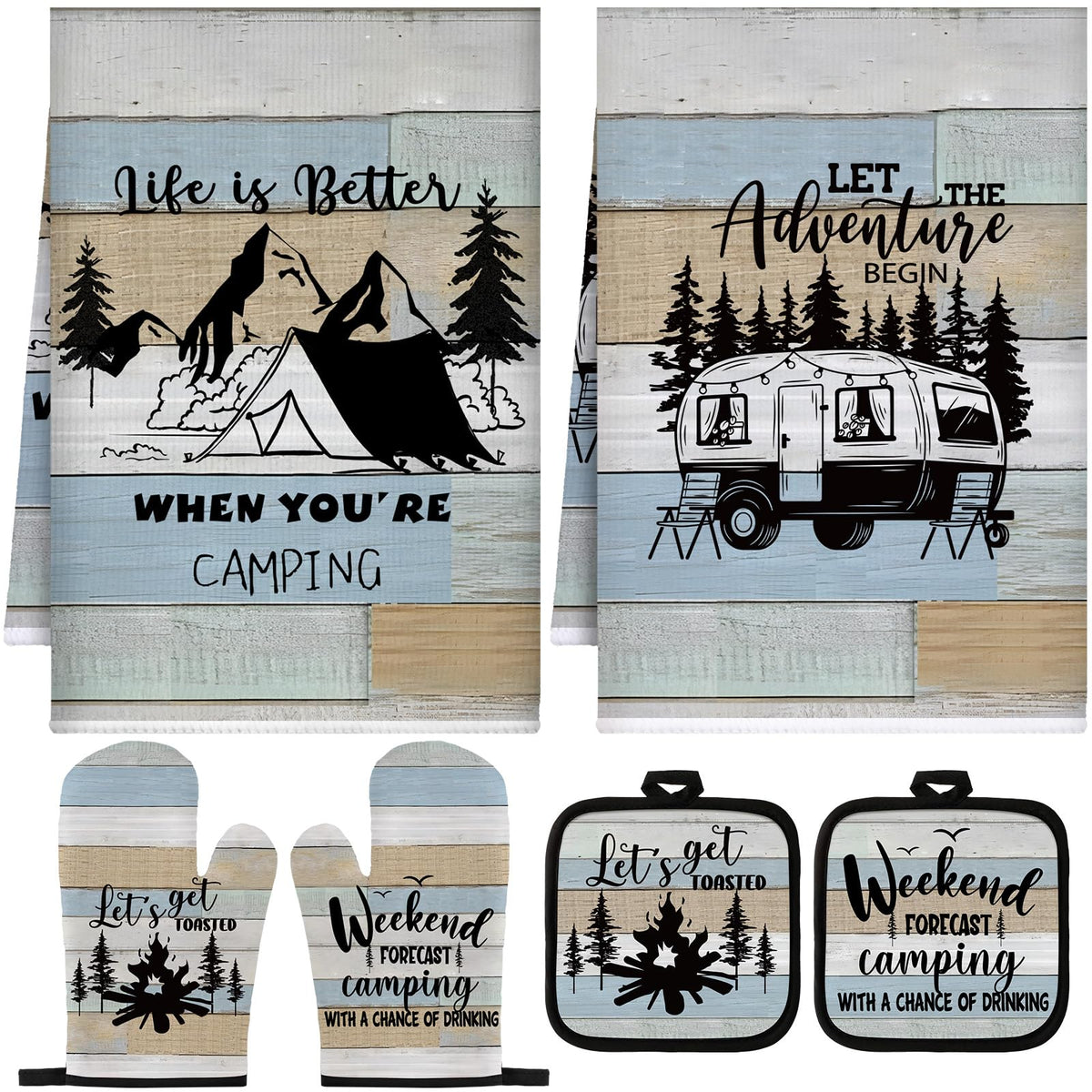 Sratte 6 Pcs Farmhouse Kitchen Decor Accessories Set