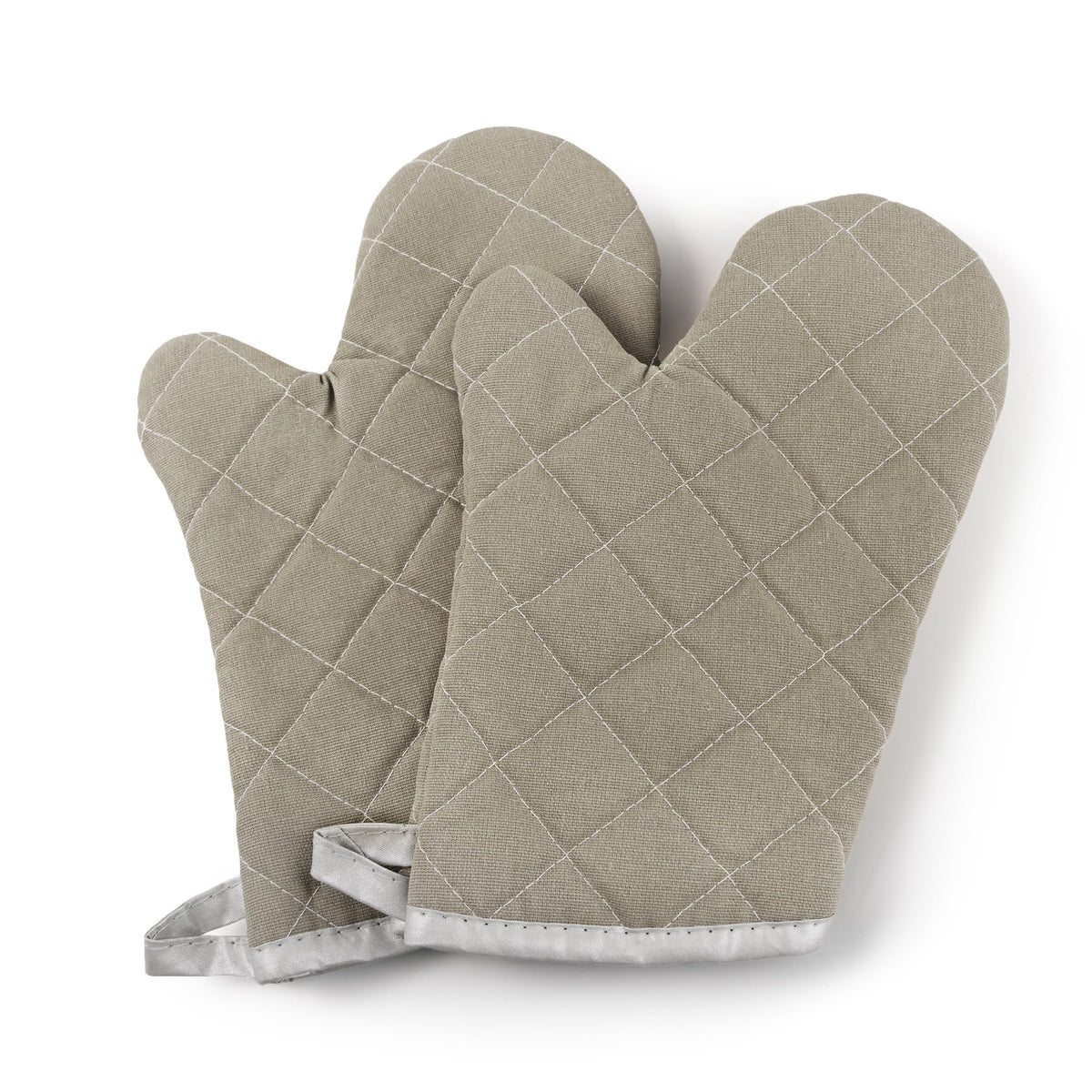 ARCLIBER Gray 16" Quilted Terry Oven Mitts 2 Pairs Heat Resistant