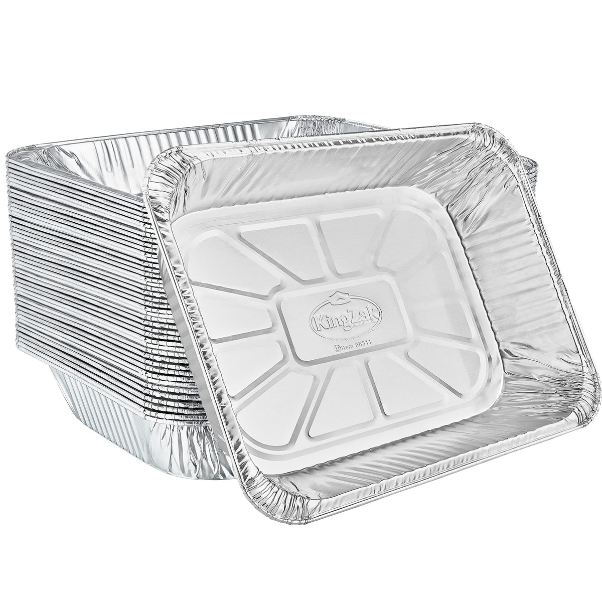 Aluminum Pans Half Size, 9X13, Extra Heavy Duty Disposable Foil Pans For Baking (30 Pack) Roasting & Chafing, Deep Tin Foil Bakeware, Steam Table Tray, Cookware, Food Prepping, Cake & Oven Pan