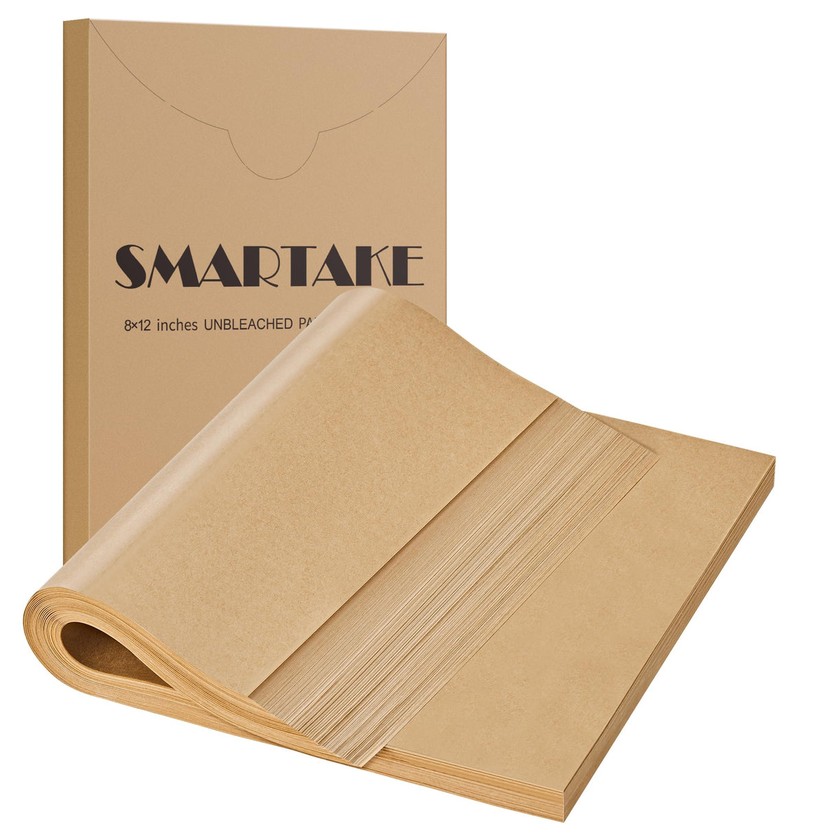 SMARTAKE 200 Pcs Parchment Paper Baking Sheets, 12x16 Inches, Non-Stick