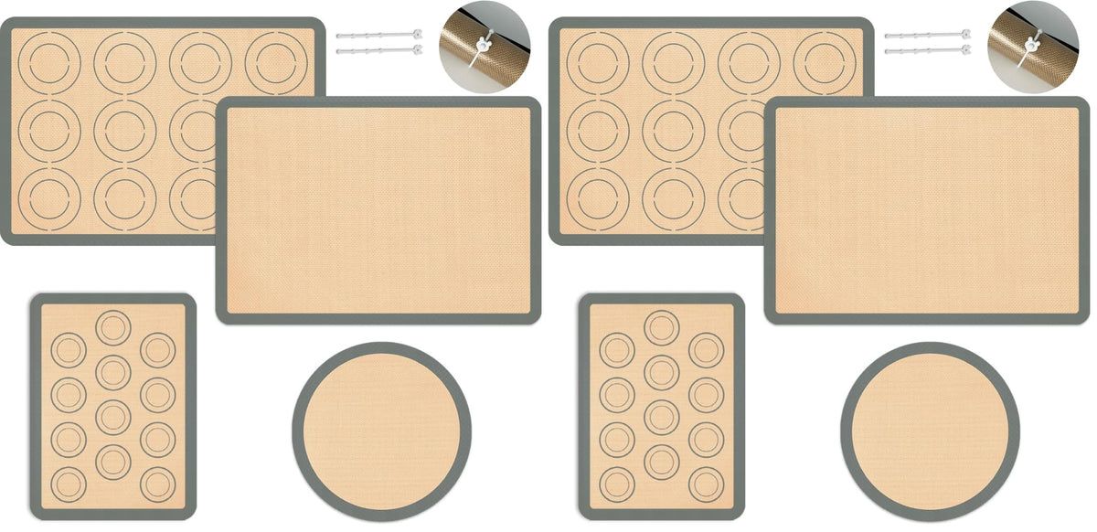 Koolstuffs Silicone Baking Mat, Nonstick and Reusable, 3 Pack