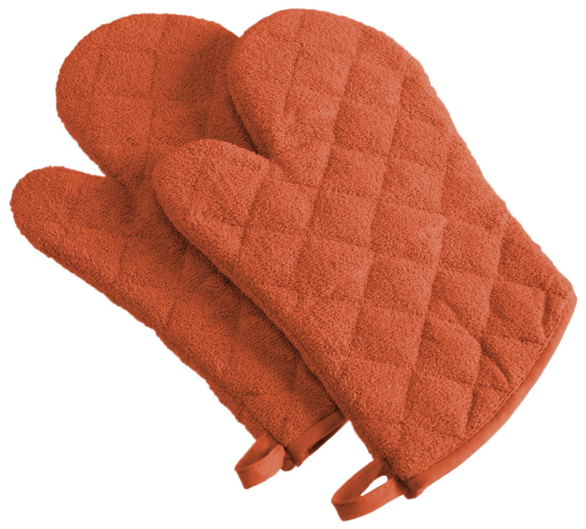 DII Basic Terry Collection 100% Cotton Quilted, Oven Mitt, Nautical Blue, 2 Piece