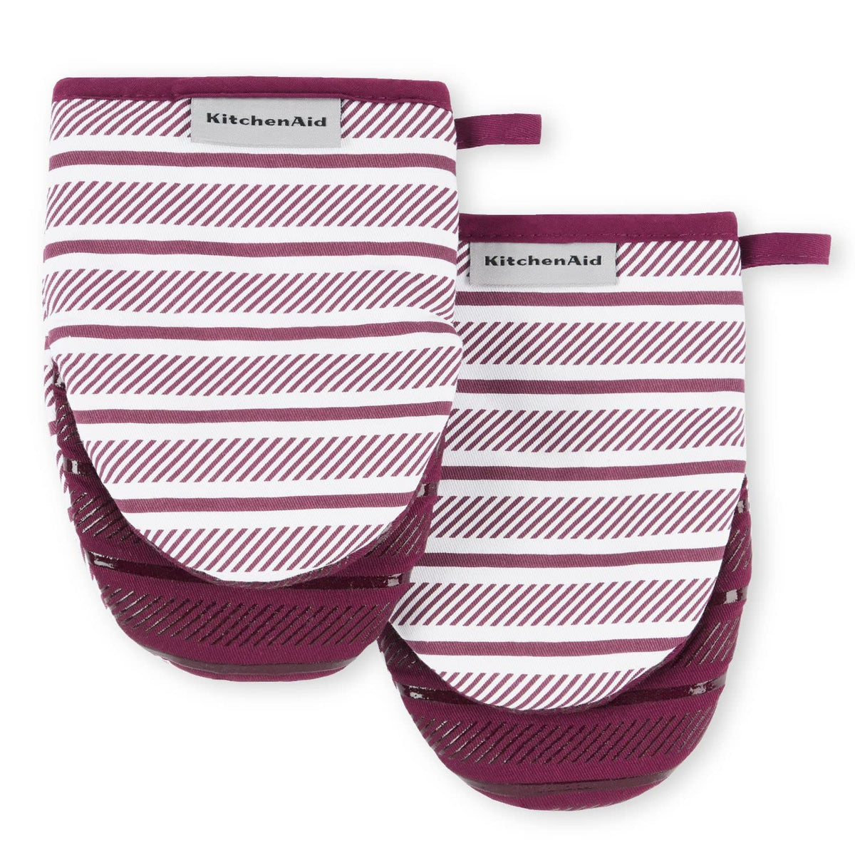 KitchenAid Albany Mini Oven Mitt 2-Pack Set, Dried Rose, 5.5"x8"