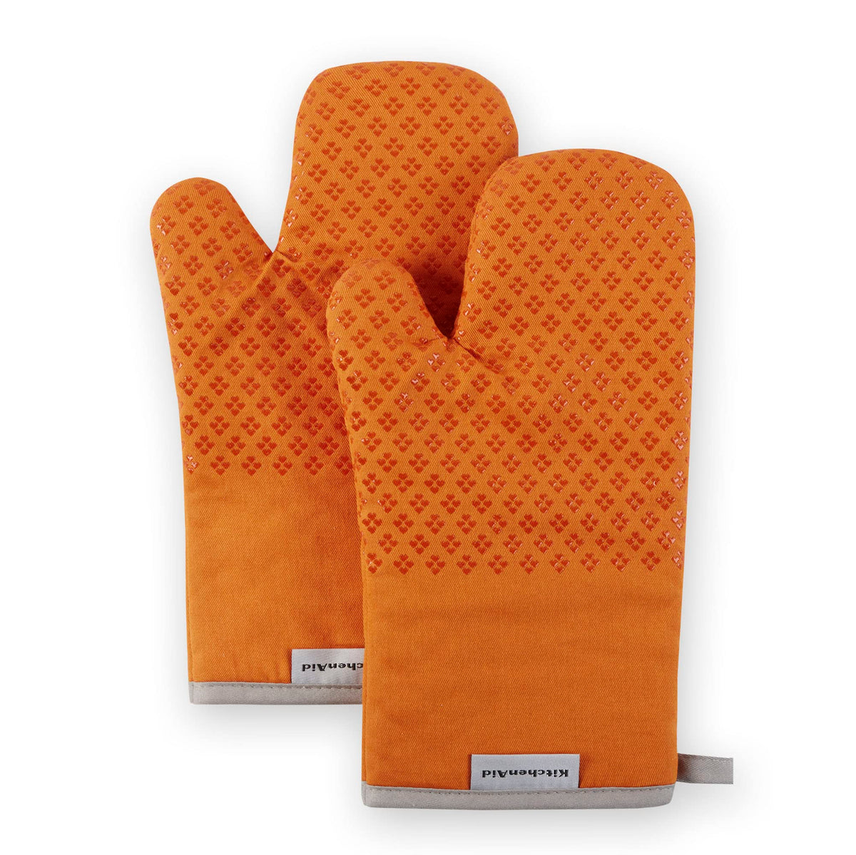 KitchenAid Asteroid Oven Mitt Set, 7"x12.5", Fire Red, 2 Piece