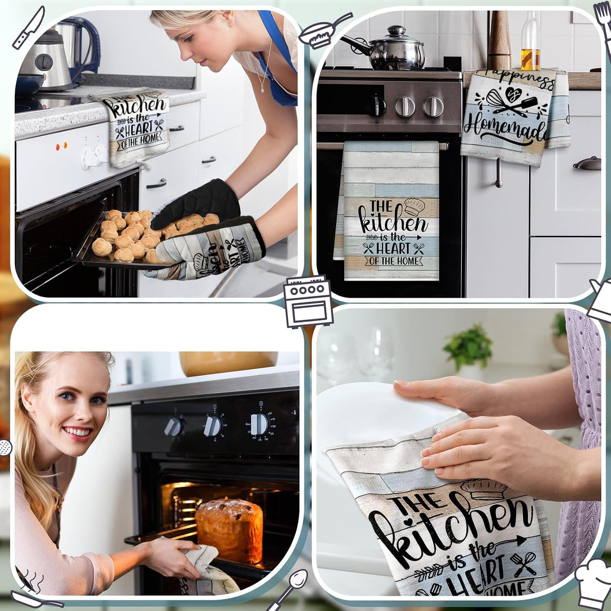 Sratte 6 Pcs Farmhouse Kitchen Decor Accessories Set
