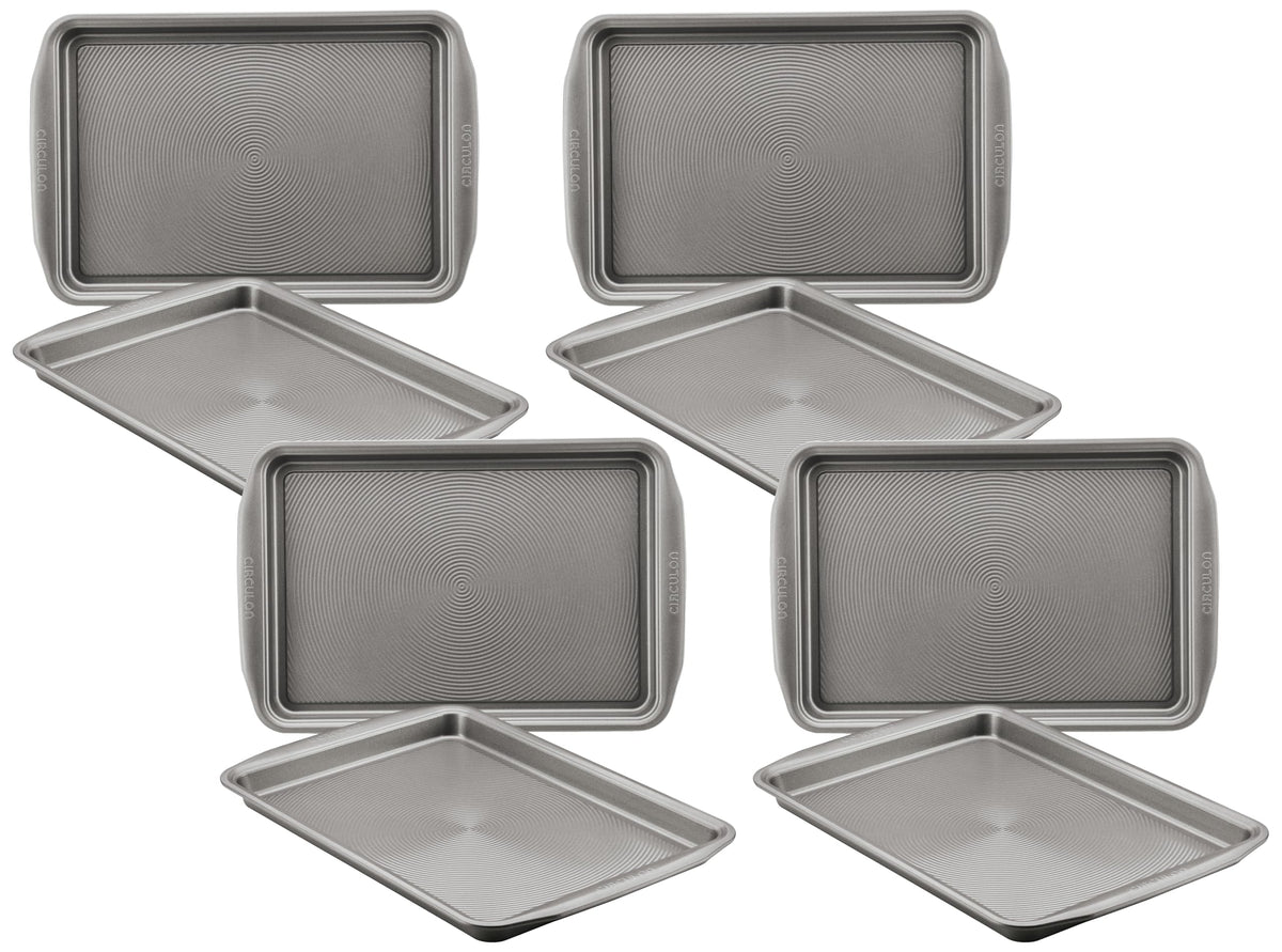 Circulon Bakeware Nonstick Cookie Pan Set, Cookie Sheets for Baking, 2-Piece, Gray