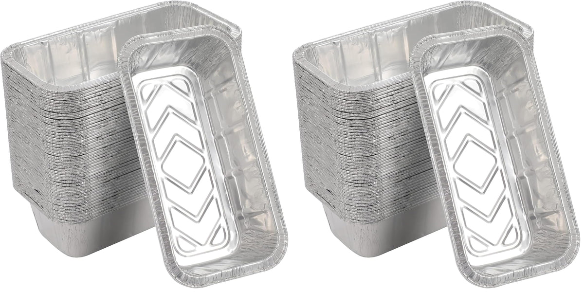 Waytiffer Loaf Pans [25 Pack] 2Lb Heavy Duty Disposable Aluminum Foil Premium Bread Tins Standard Size - 8.5" X 4.5" X 2.5" Perfect for Homemade Cakes & Breads