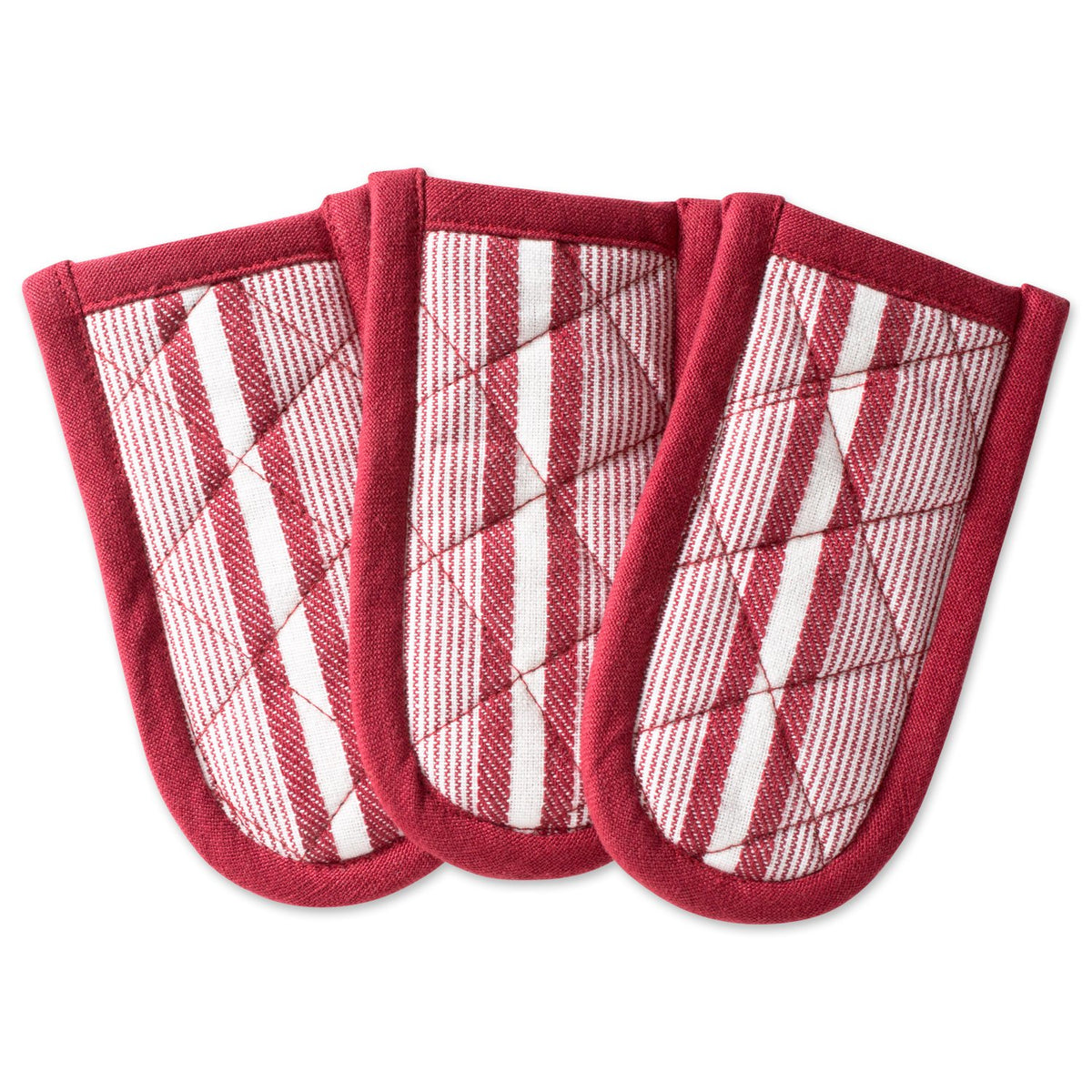 DII Double Strip Chef Kitchen Cooking & Baking Collection, Double Oven Mitt, 35x7.5, Mineral Gray
