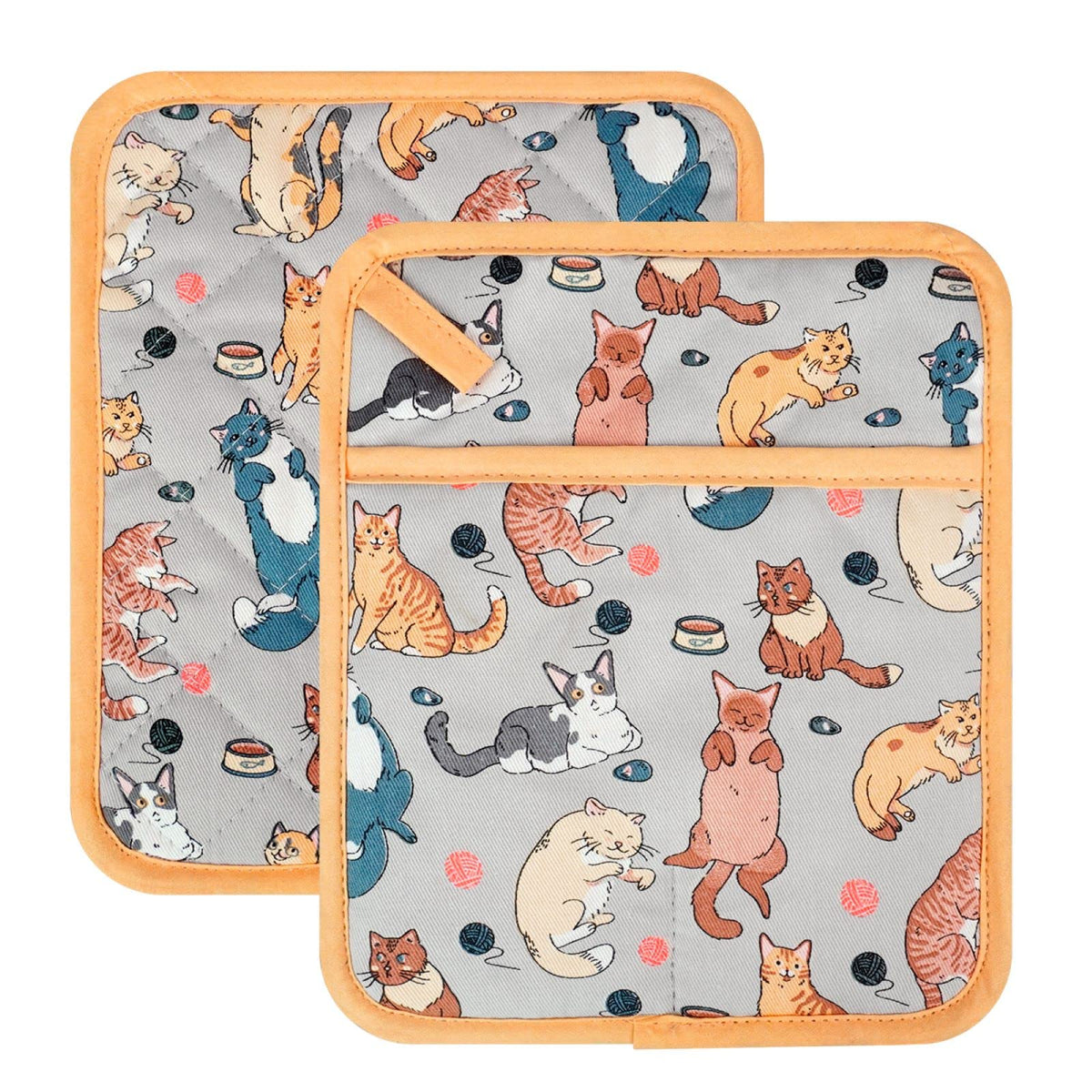 Oven Mitts Cotton Fashion Cute Cat Design 1pair
