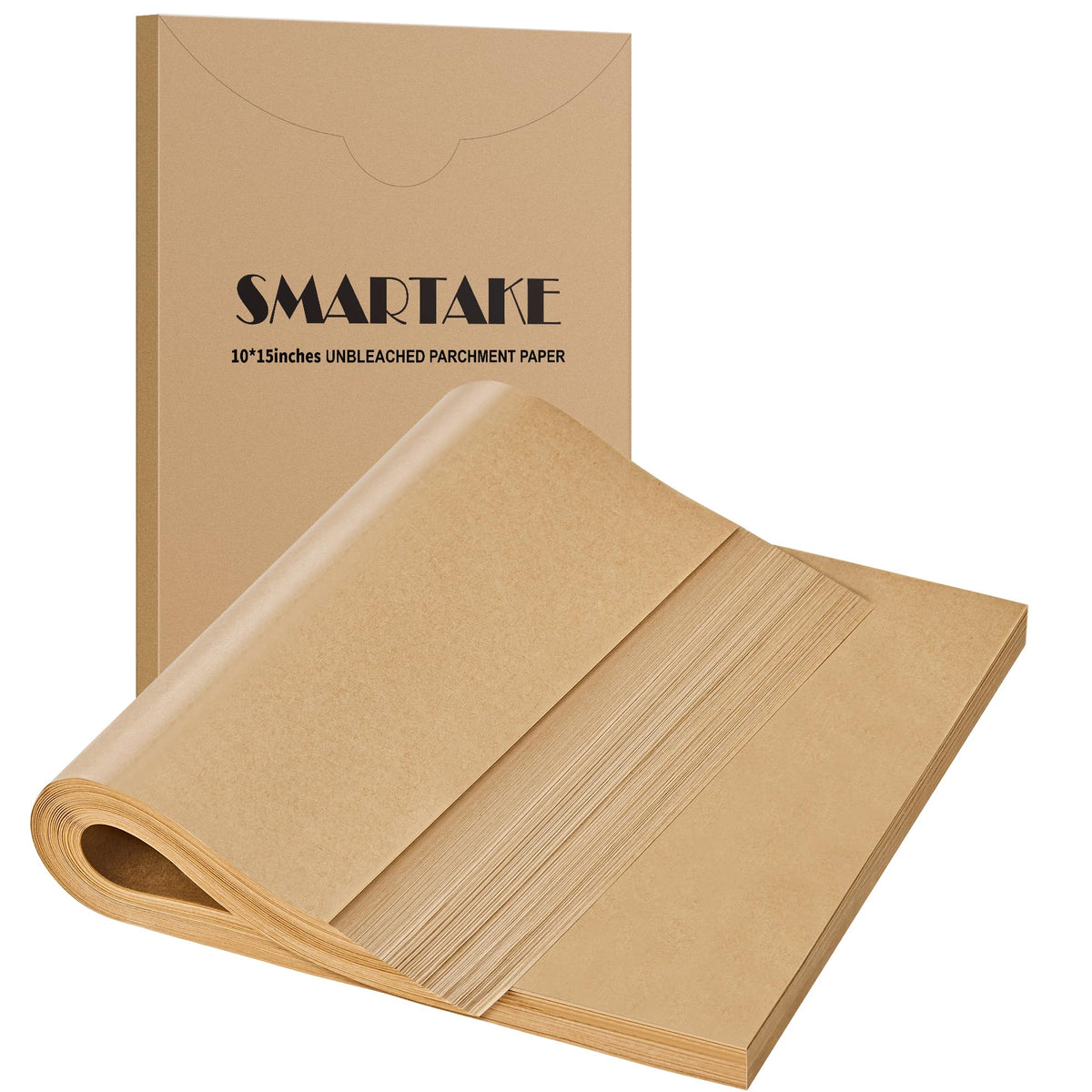 SMARTAKE 200 Pcs Parchment Paper Baking Sheets, 12x16 Inches, Non-Stick