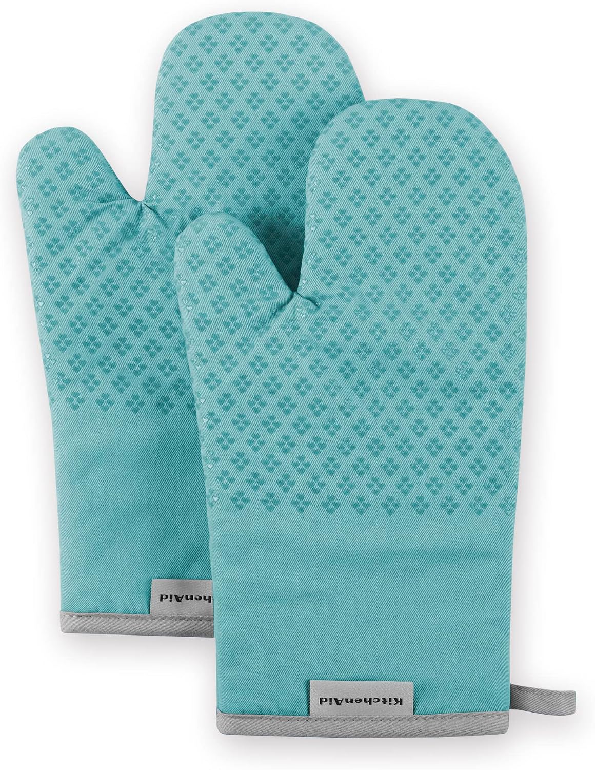 KitchenAid Asteroid Oven Mitt Set, 7"x12.5", Fog Blue, 2 Piece