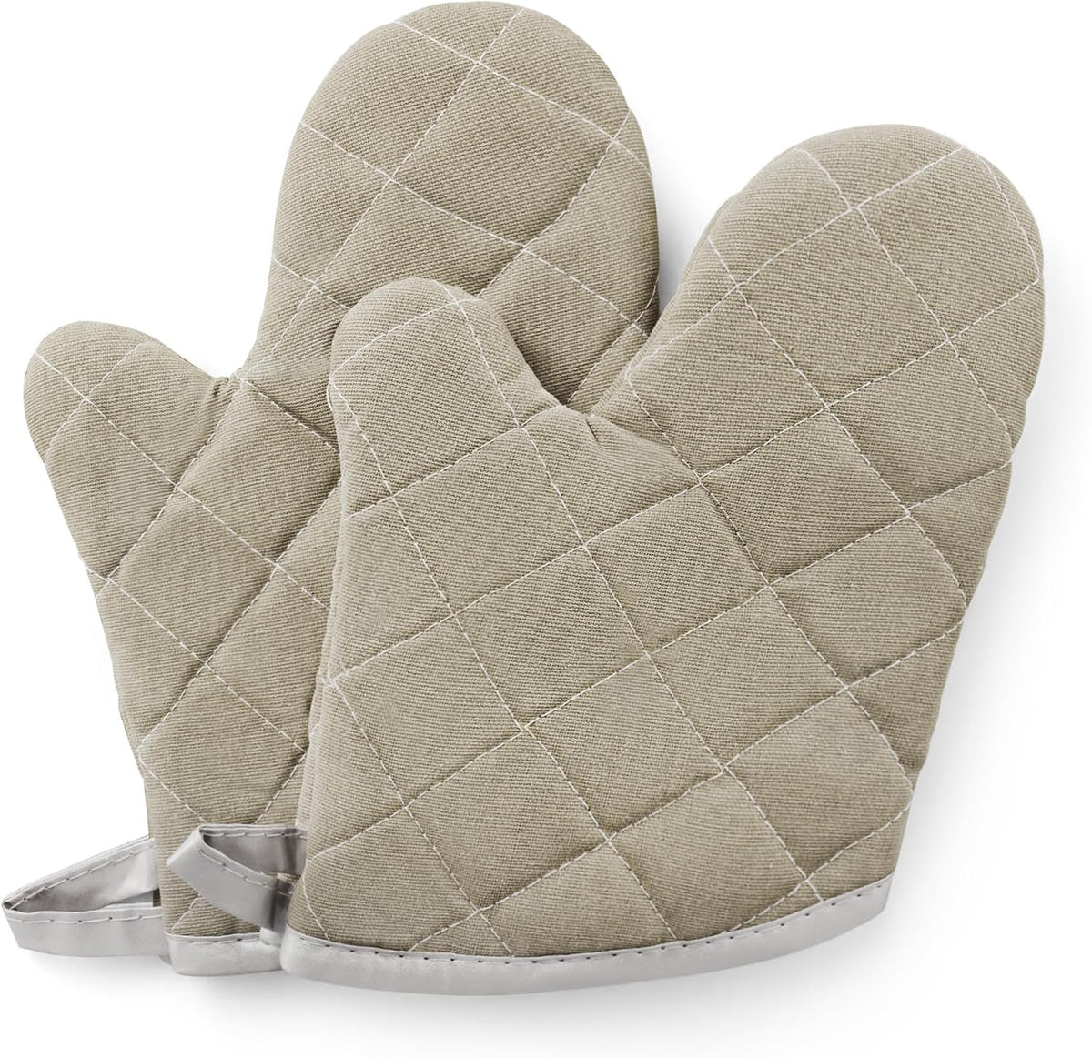ARCLIBER Gray 16" Quilted Terry Oven Mitts 2 Pairs Heat Resistant