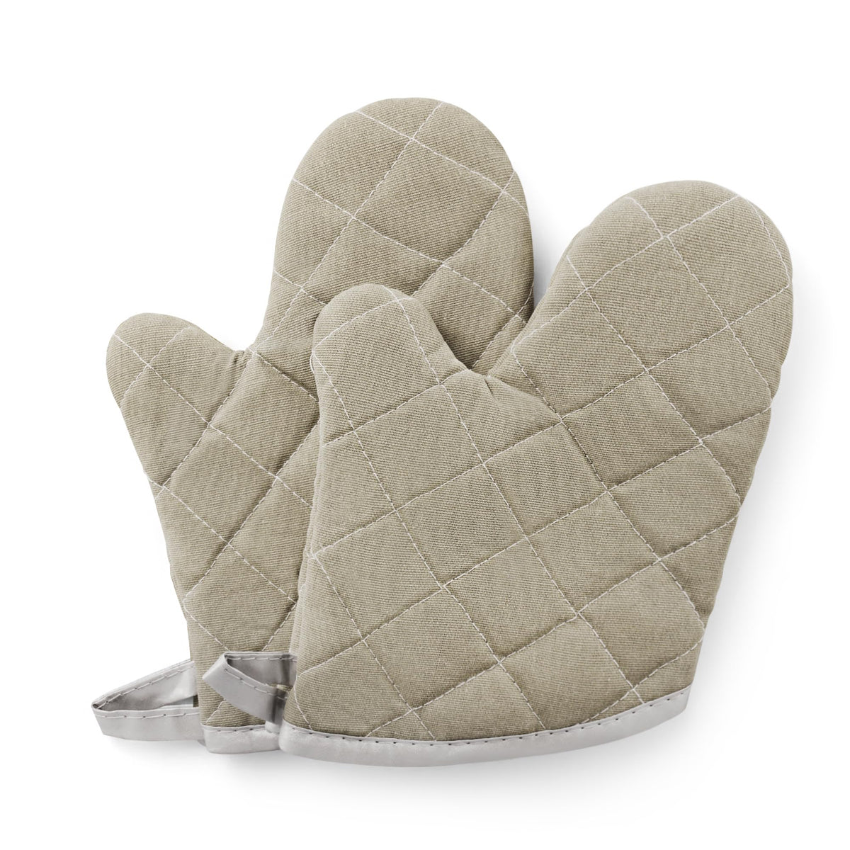 ARCLIBER Gray 16" Quilted Terry Oven Mitts 2 Pairs Heat Resistant