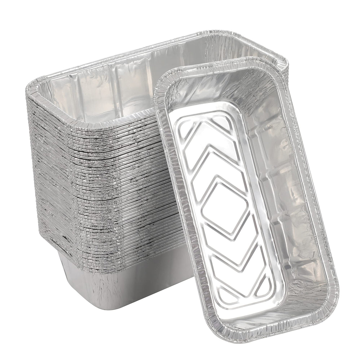 Waytiffer Loaf Pans [25 Pack] 2Lb Heavy Duty Disposable Aluminum Foil Premium Bread Tins Standard Size - 8.5" X 4.5" X 2.5" Perfect for Homemade Cakes & Breads