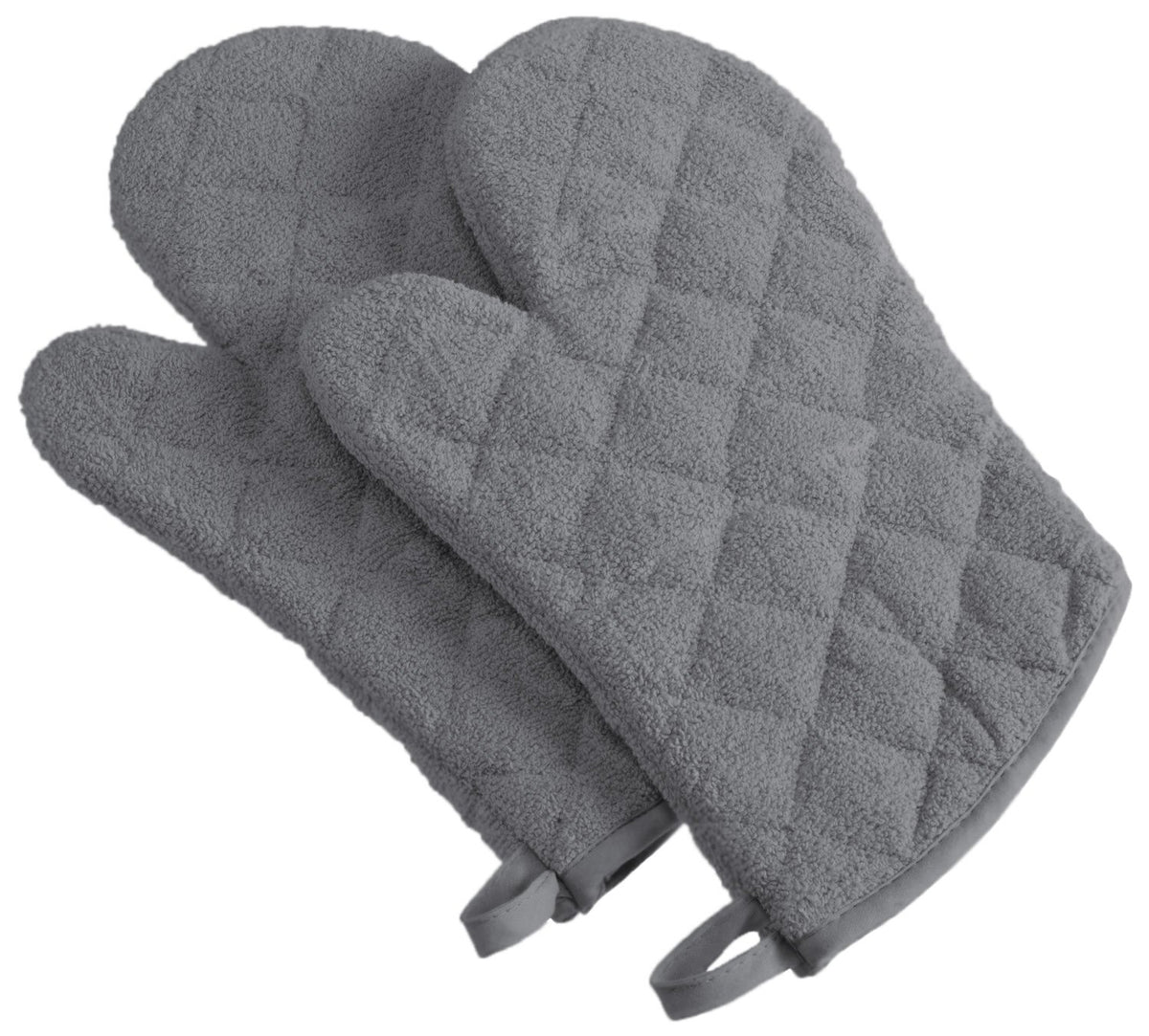 DII Basic Terry Collection 100% Cotton Quilted, Oven Mitt, Nautical Blue, 2 Piece