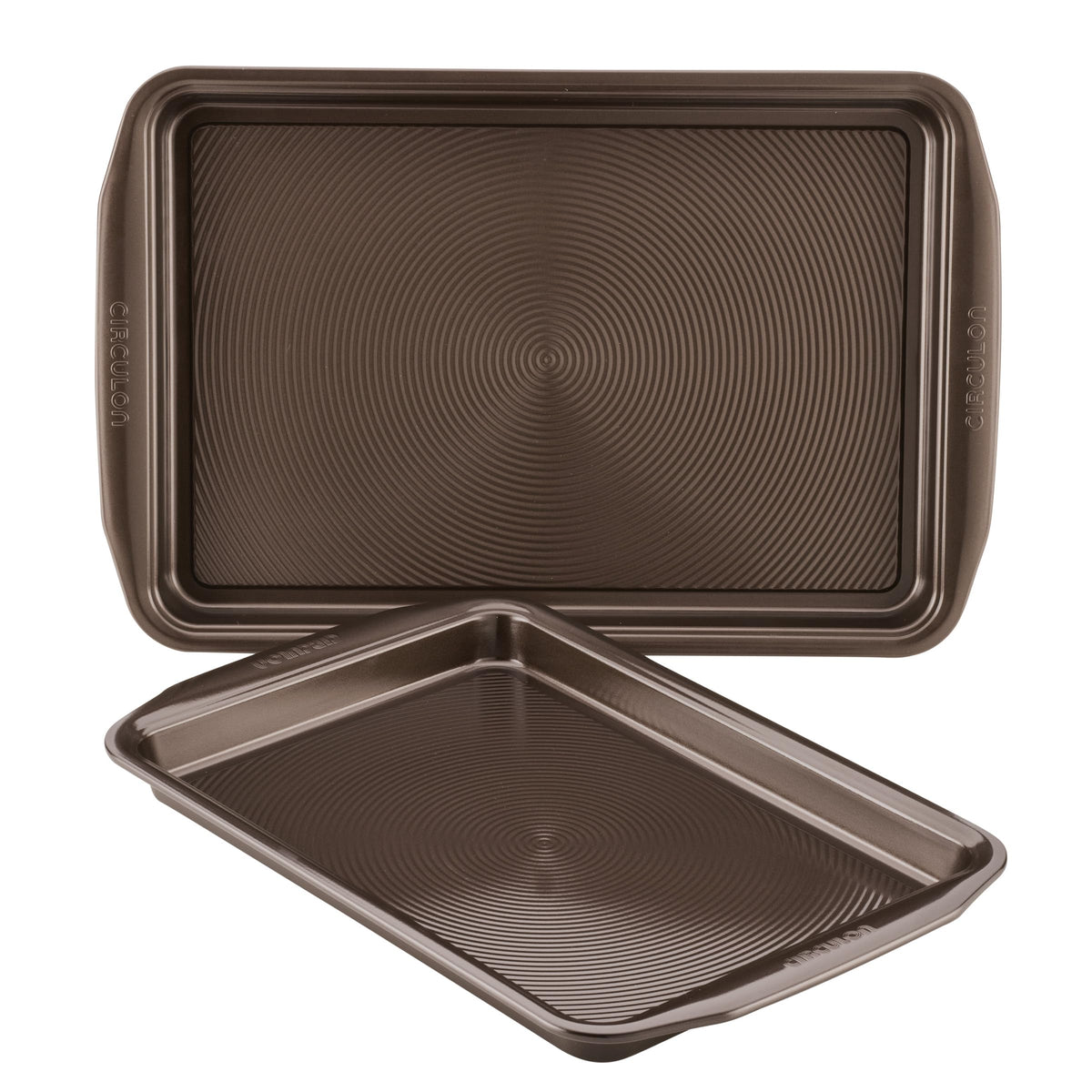 Circulon Bakeware Nonstick Cookie Pan Set, Cookie Sheets for Baking, 2-Piece, Gray