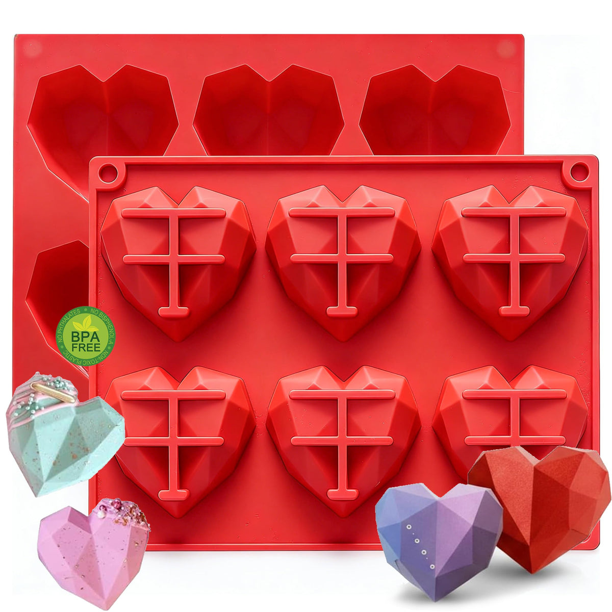 3 Pcs Round Chocolate Cookie Molds Set,12-Cavity Silicone Mold with 30 Clear Treat Boxes, Round Baking Mold for Candy, Mini Cake, Individually Wrapped Cakesicle Party Favor Packaging