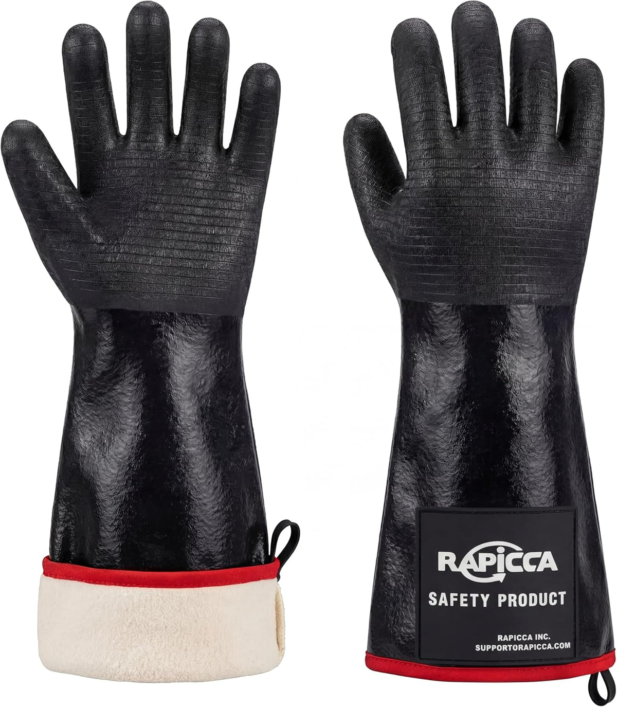 RAPICCA BBQ Grill Gloves, 932°F Heat Resistant Neoprene, 14 in XL