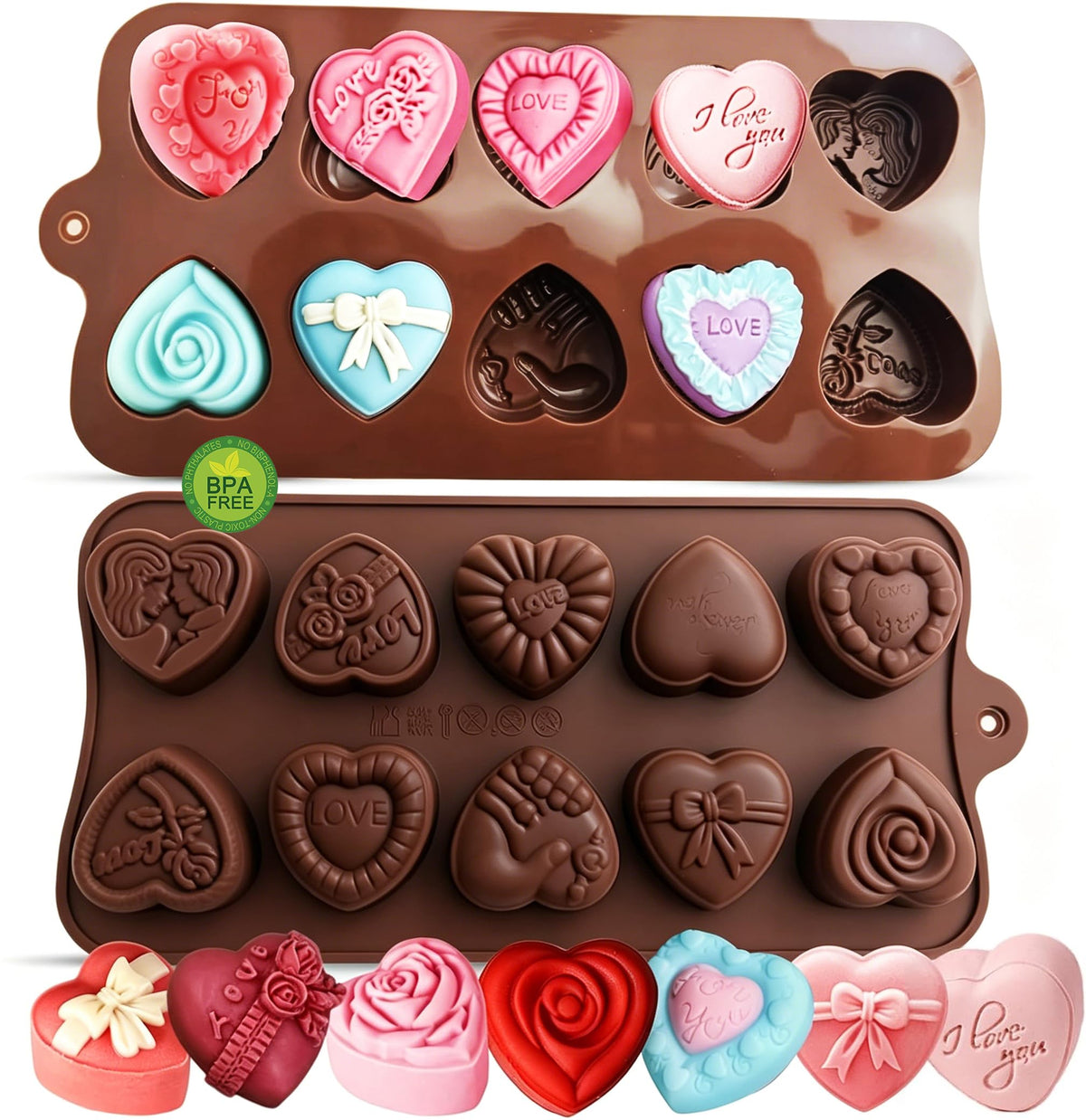 3 Pcs Round Chocolate Cookie Molds Set,12-Cavity Silicone Mold with 30 Clear Treat Boxes, Round Baking Mold for Candy, Mini Cake, Individually Wrapped Cakesicle Party Favor Packaging