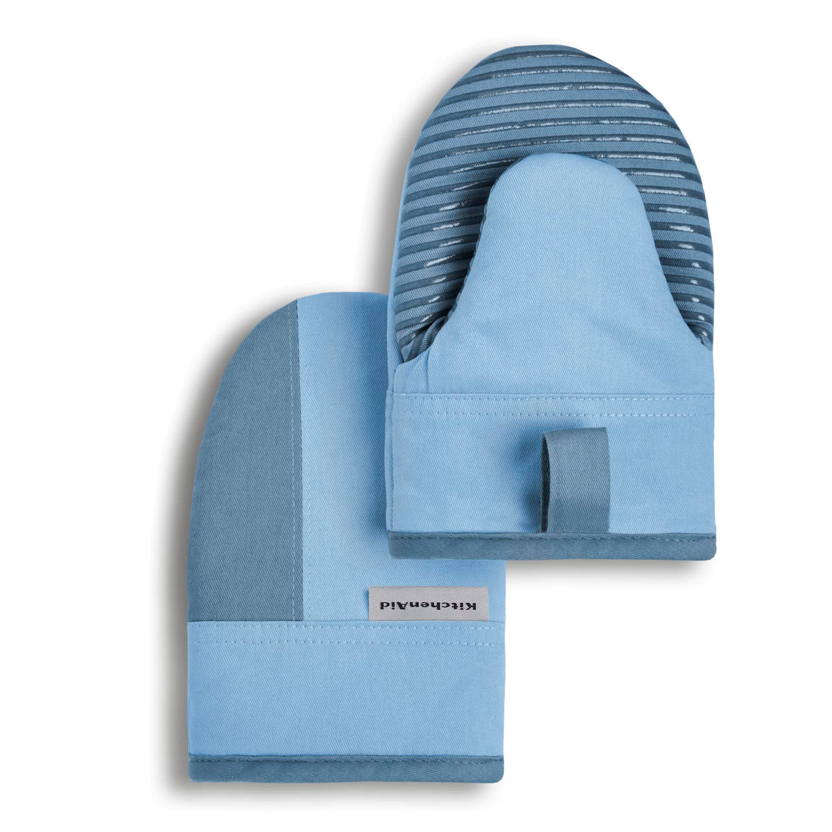 KitchenAid Beacon Two-Tone Non-Slip Mini Oven Mitt Set, Milkshake Tan/Beige, 5.5"x8", 2 Piece