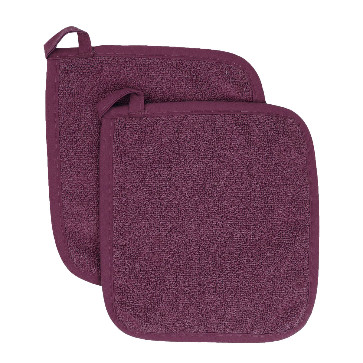 RITZ Terry Potholder & Hot Pad: Unparalleled Heat Resistant, Durable 100% Cotton – Ergonomically Designed for Optimal Grip – Easy-Care Machine Washable – 2-Pack, Graphite