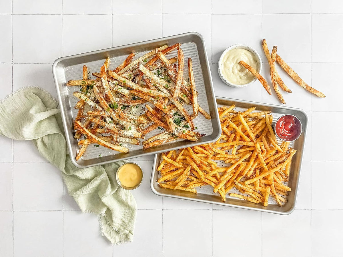USA Pan Bakeware Nonstick Quarter Sheet Pan, Baking Sheet Aluminized Steel, Pan Measures: 13 x 9.5 x 1 inches