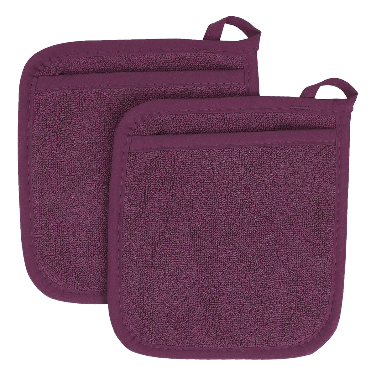 RITZ Terry Pocket Mitt & Hot Pad: Unparalleled Heat Resistant, Durable 100% Cotton – Ergonomically Designed for Optimal Grip – Easy-Care Machine Washable – 2-Pack, Paprika