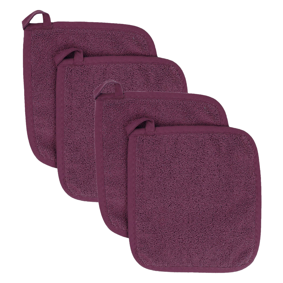 RITZ Terry Potholder & Hot Pad: Unparalleled Heat Resistant, Durable 100% Cotton – Ergonomically Designed for Optimal Grip – Easy-Care Machine Washable – 2-Pack, Graphite
