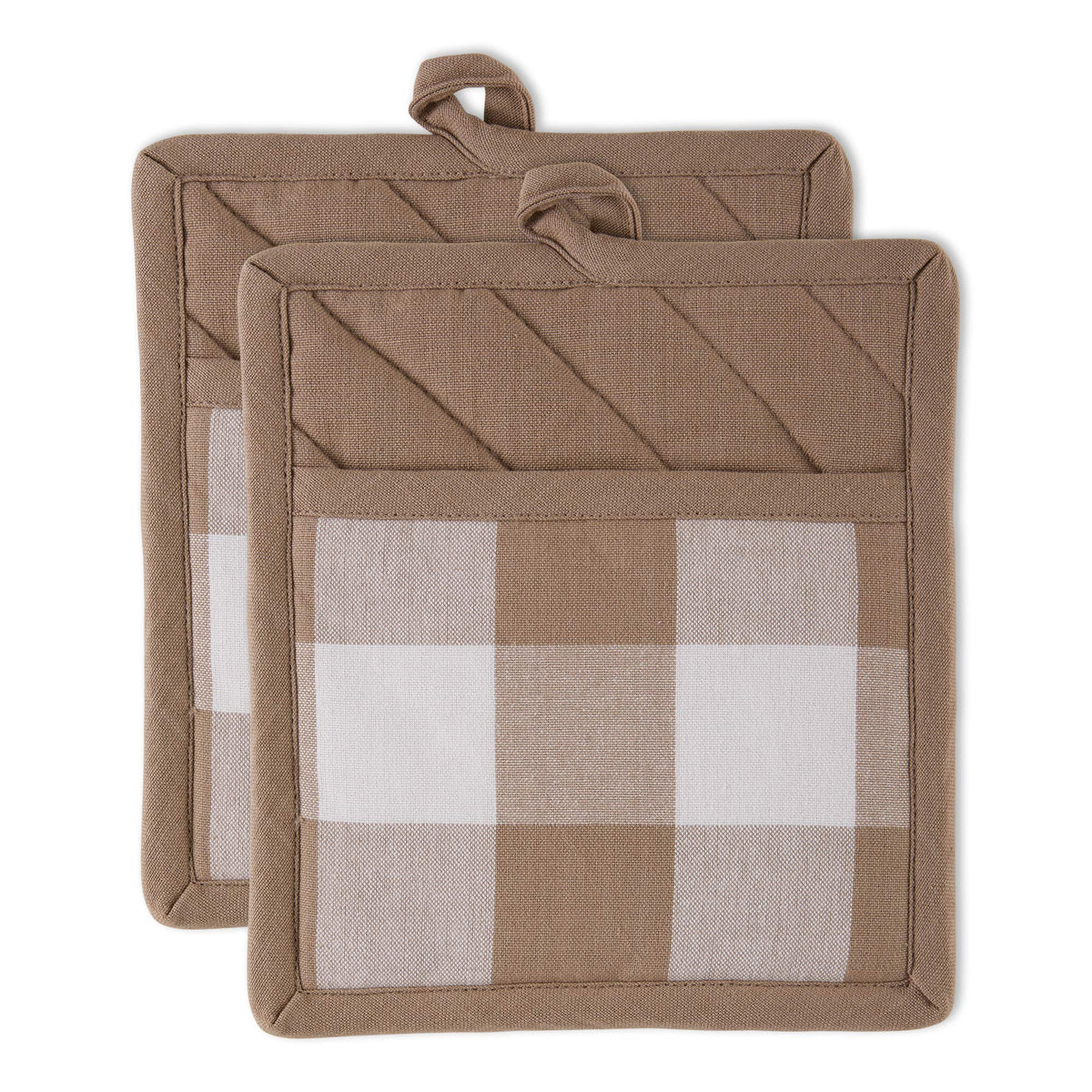 DII Buffalo Check Kitchen Collection, Classic Farmhouse Kitchen Set, Oven Mitt, Black & White, 2 Piece