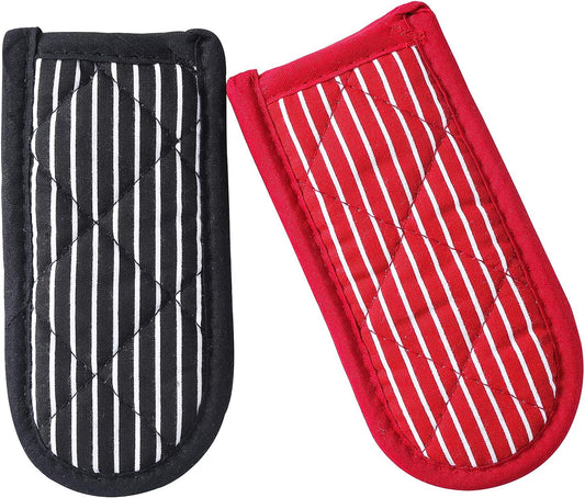 Cast Iron Skillet Handle Covers,Pot Handle Covers Heat Resistant,Pot Holders for Kitchen Heat Resistant,Machine Washable Handle Mitts 2 PCS(Striped)