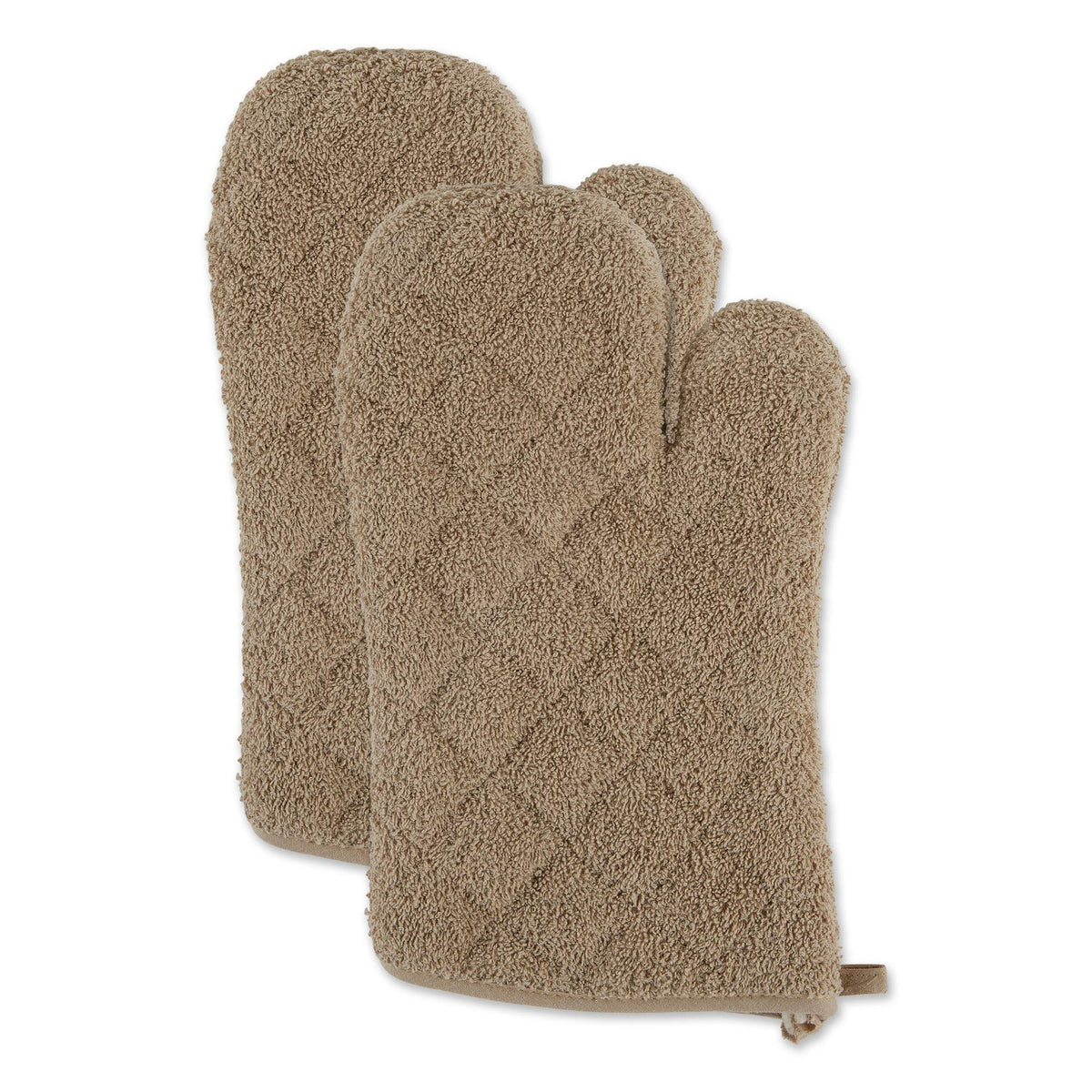 DII Basic Terry Collection 100% Cotton Quilted, Oven Mitt, Nautical Blue, 2 Piece