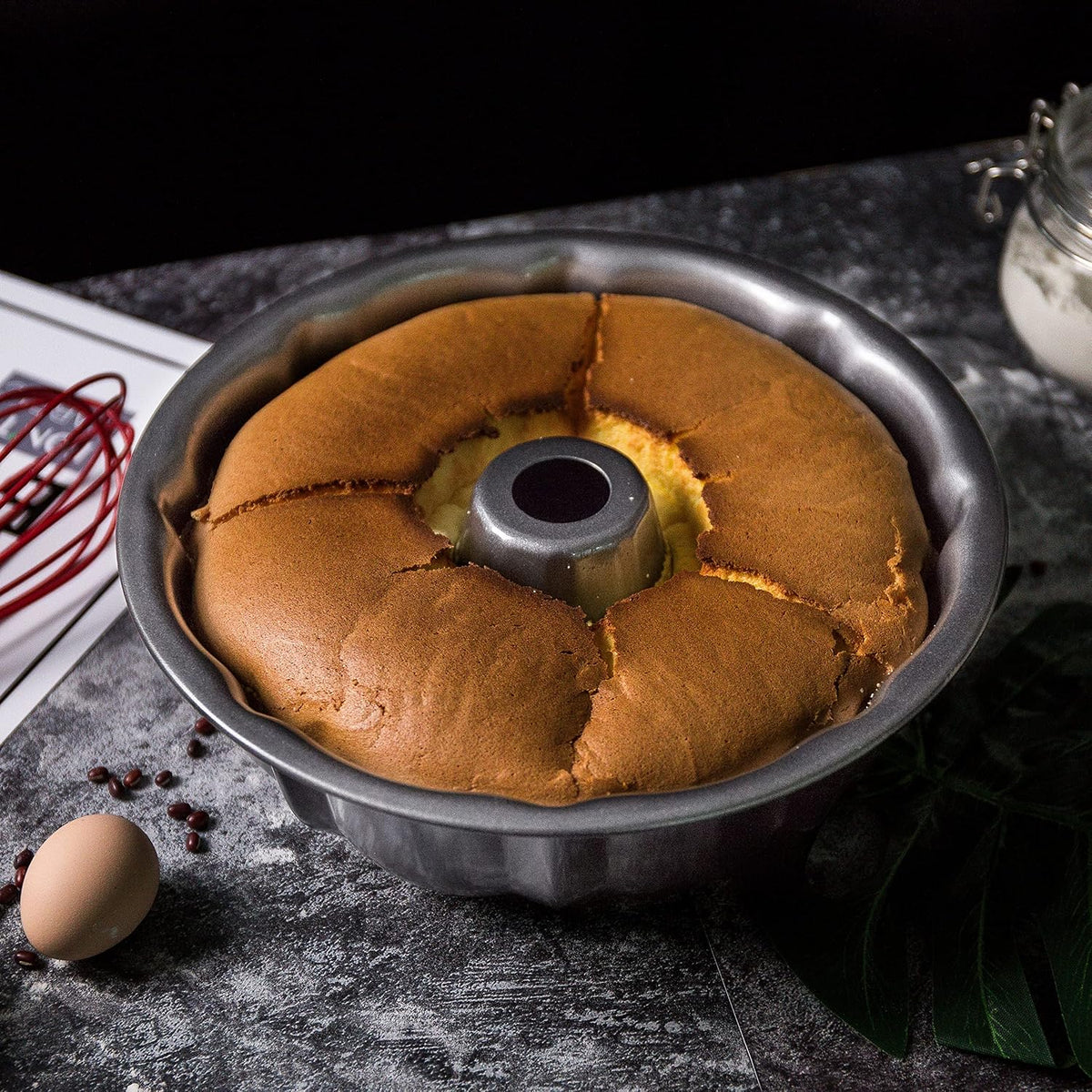 Wilton Gold Non-Stick Fluted Tube Cake Pan, Made Without PFAS, 9.49 in